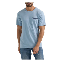 Men's Wrangler Back Graphic T-Shirt Large Ash Blue Heather