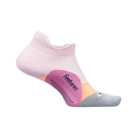 Women's Feetures Elite Light Cushion Tab No Show Running Socks Medium Pink Blitz