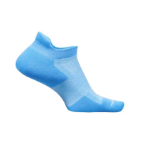 Women's Feetures High Performance Max Cushion Tab No Show Running Socks Small Blue Horizon