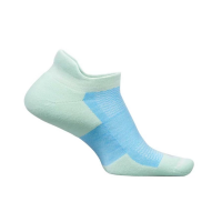 Women's Feetures High Performance Max Cushion Tab No Show Running Socks Small Frosty Mint