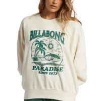 Women's Billabong Fresh Take Crewneck Sweatshirt Medium White Cap