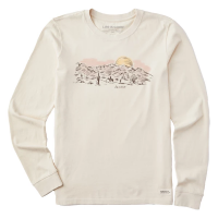 Women's Life is Good Fineline Desert View Crusher Long Sleeve T-Shirt 2XLarge White