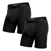 Men's BN3TH Classic Solid Boxer Briefs Underwear 2 Pack Small Black