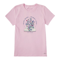 Women's Life is Good Read More T-Shirt 2XLarge Seashell Pink