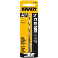 DeWALT 1/4 in x 4 in High Speed Steel Split Point Drill Bit - 1 Pack