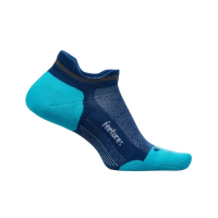 Adult Feetures Elite Max Cushion Tab No Show Running Socks Large Nitro Navy