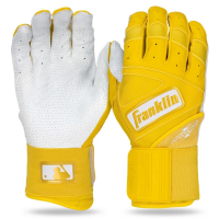 Franklin Sports MLB Powerstrap Infinite Series Baseball Batting Gloves Yellow/White Small