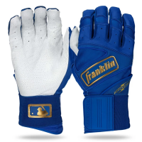 Franklin Sports MLB Powerstrap Infinite Series Baseball Batting Gloves Royal Blue/Gold Small