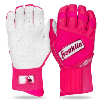 Franklin Sports MLB Powerstrap Infinite Series Baseball Batting Gloves Pink Small