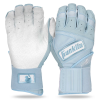 Franklin Sports MLB Powerstrap Infinite Series Baseball Batting Gloves Carolina Blue Small