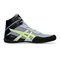 Men's ASICS Matcontrol 3 Wrestling Shoes 7.5 Grey Blue/Safety Yellow