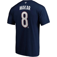 Colorado Avalanche Fanatics #8 Cale Makar #8 Authentic Name & Number T-Shirt Small Navy