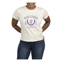 TCU Horned Frogs USCAPE Women's Academy High Waisted T-Shirt Large Vintage White