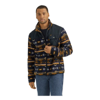 Men's Wrangler Men's Lightweight Full Zip Ripstop Sherpa Jacket Large Desert Vibe