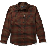 Men's Salty Crew Fathom Tech Long Sleeve Flannel Large Burgandy