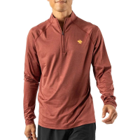 Men's rabbit EZ 2.0 Long Sleeve 1/4 Zip Small Copper Brown