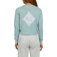 Women's Salty Crew Board Meeting Long Sleeve Crop Top XSmall Cloud Blue