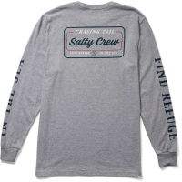 Men's Salty Crew Marina Standard Long Sleeve T-Shirt Medium Athletic Heather