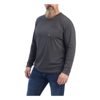 Men's Ariat Rebar Workman Born For This Graphic Long Sleeve T-Shirt XLarge Charcoal Heather