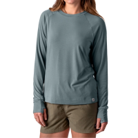 Women's Duck Camp Bamboo Crewneck Sweatshirt Large Sea Drift