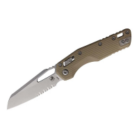 Microtech Standard Issue MSI 210-11FLGTTA Stonewashed G10 Serrated Folding Knife Tan