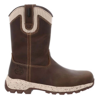 Women's Georgia Boots Eagle Trail 10in Pull On Western Boots 11 Brown/White