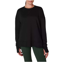 Women's Sweaty Betty After Class Longline Crewneck Sweatshirt XSmall Black