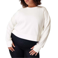 Women's Sweaty Betty After Class Crop Crewneck Sweatshirt XSmall White