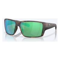 Men's Costa Del Mar Costa Del Mar Reefton Pro Sunglasses Polarized Sunglasses Matte Tortoise/Green Mirror Polarized Glass