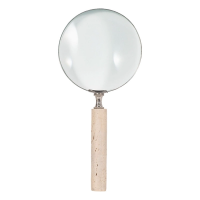 Sagebrook Home 4in Travertine Handle Magnifying Glass