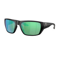 Men's Costa Del Mar Costa Del Mar Finlet Polarized Sunglasses Polarized Sunglasses Matte Black/Green Mirror Polarized Glass