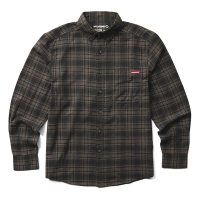 Men's Wolverine Hastings Long Sleeve Flannel Large Black