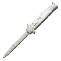 Master Cutlery 117L Stiletto 8 in. Folding Mother of Pearl Automatic Knife