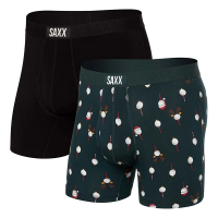 Men's SAXX Ultra Super Soft Boxer Briefs Underwear 2 Pack Large Xmas Tee