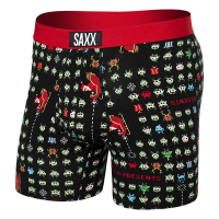 Men's SAXX Ultra Super Soft Boxer Briefs Underwear Medium Sleigh Invaders