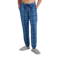 Men's SAXX Snooze Joggers Medium Denim Plaid Regular