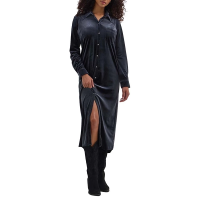 Women's Wrangler Western Midi Shirt Dress Small Black Velvet