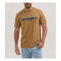 Men's Wrangler Kabel Logo T-Shirt Medium Bistre