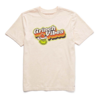 Men's Life is Good Stripey Grinch Vibes Crusher T-Shirt Medium White Putty