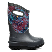 Kids' BOGS Neo-Classic Sea Skin Waterproof Winter Boots Little 12Y Dark Grey Heather Multi