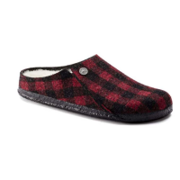 Women's BIRKENSTOCK Zermatt Shearling Slippers 40 Plaid Red/Natural