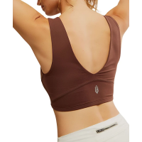 Women's FP Movement Never Better Crop Sports Bra Small Cocoa