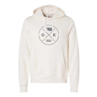 Adult Homeplace Apparel Oklahoma Circle Logo Hoodie Medium Natural