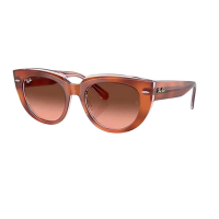 Women's Ray-Ban Doreen Sunglasses Polished Light Havana On Transparent Multicolor/Clear Gradient Brown