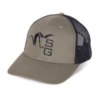 Men's Stone Glacier Centered Ram Trucker Hunting Adjustable Hat Sage