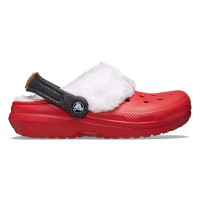 Kids' Crocs Classic Lined Santa Casual Clogs 12Y Red