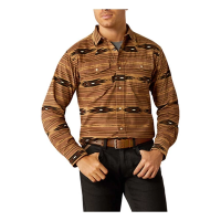 Men's Ariat Hobart Long Sleeve Button Up Shirt Large Pine