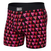 Men's SAXX Ultra Super Soft Boxer Briefs Underwear Medium Hearts