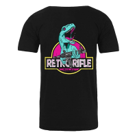 Men's Retro Rifle Jurassic T-Shirt Medium Black