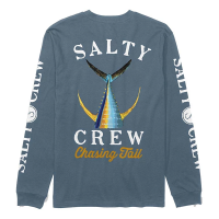 Men's Salty Crew Tailed Standard Long Sleeve T-Shirt Small Slate